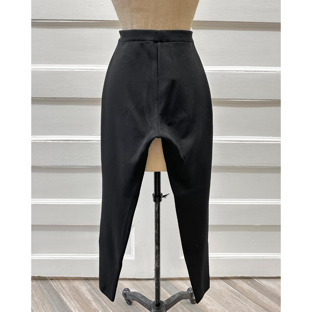 Prada black wool high rise leggings