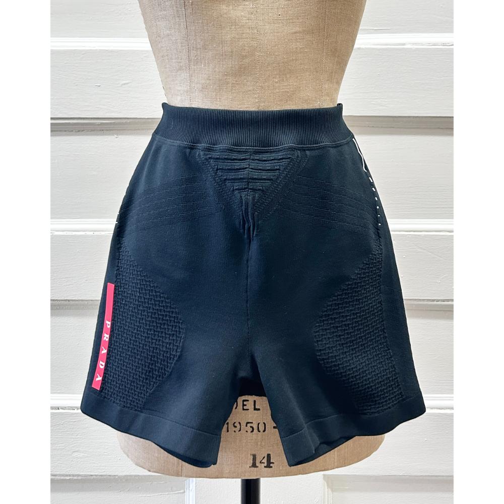 Prada Soft Rec black bike shorts