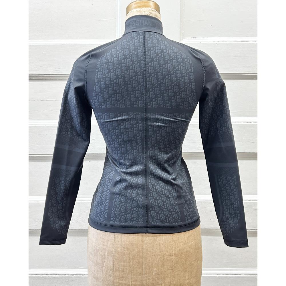 Dior black Oblique half zip top