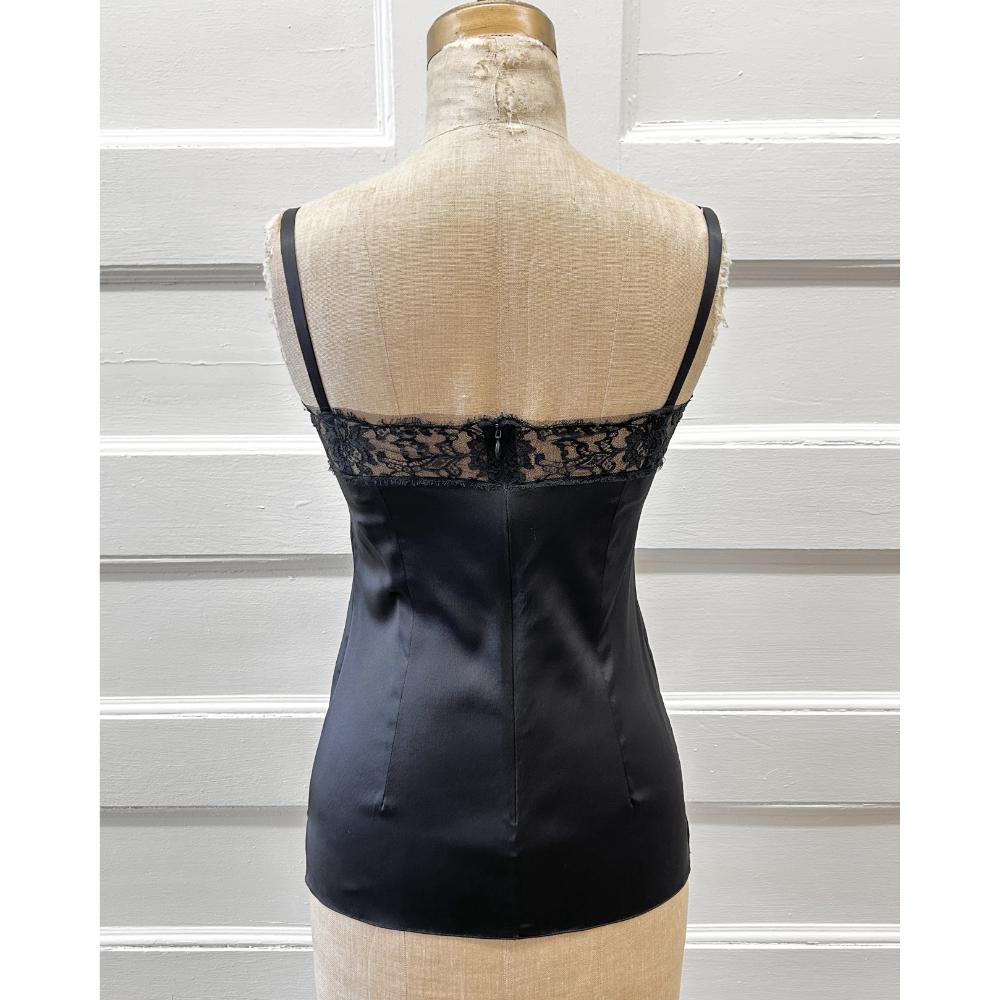 Dolce & Gabbana black silk & lace camisole