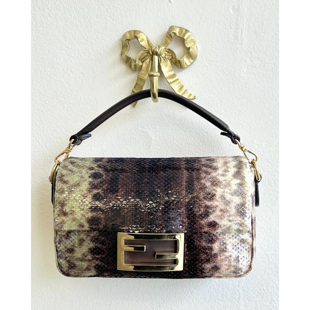 Fendi mini Baguette with Karung effect sequins