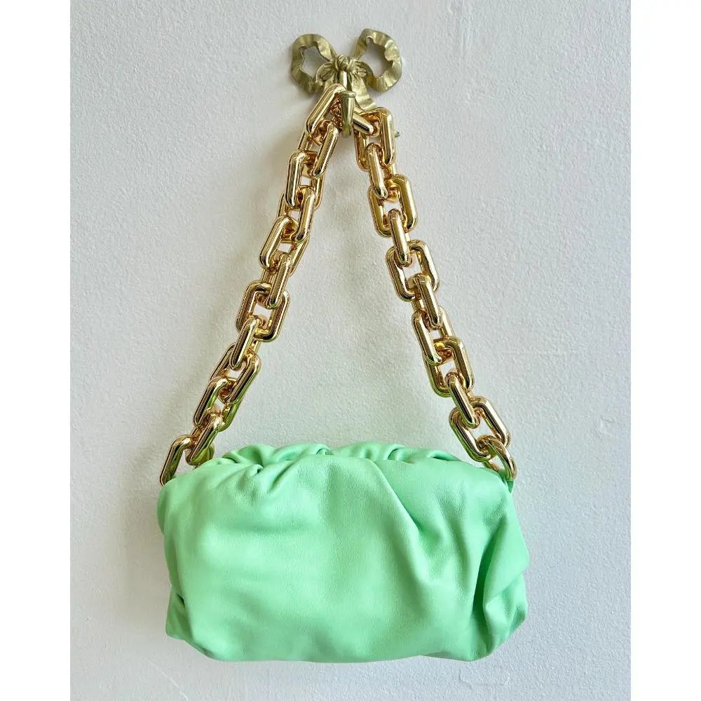 Bottega Veneta The Chain Pouch in wasabi leather