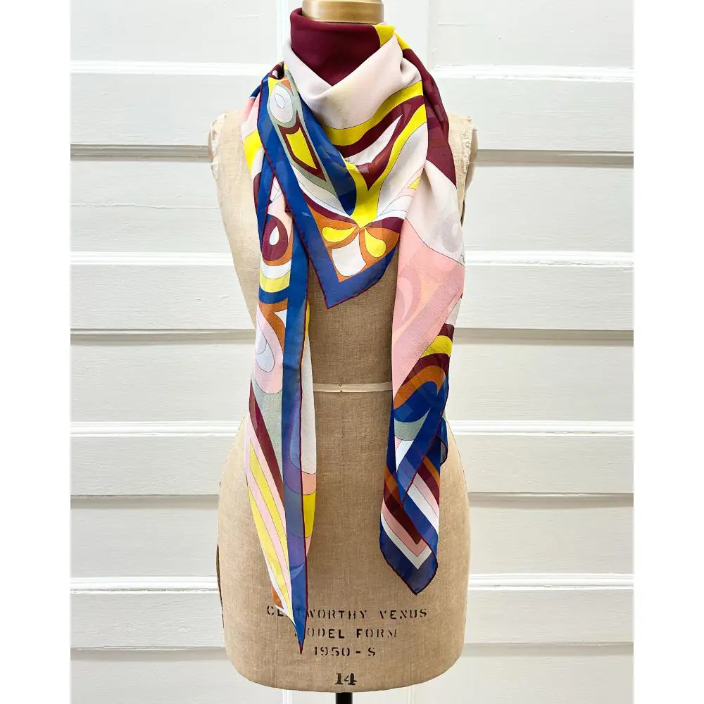 Pucci large printed silk chiffon shawl/scarf