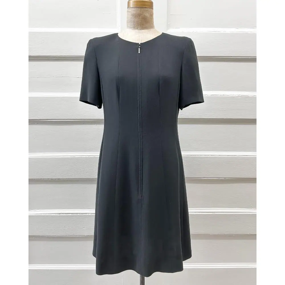 Chanel 2001 black silk mid length dress