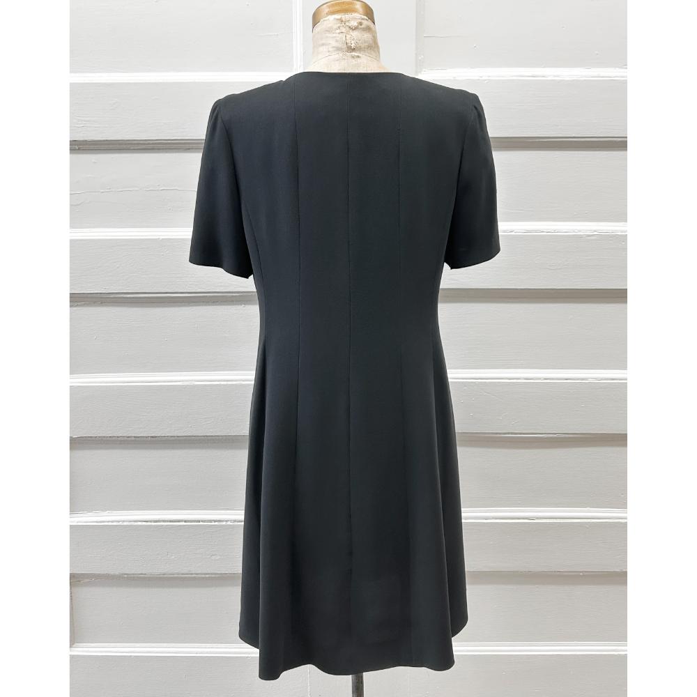 Chanel 2001 black silk mid length dress