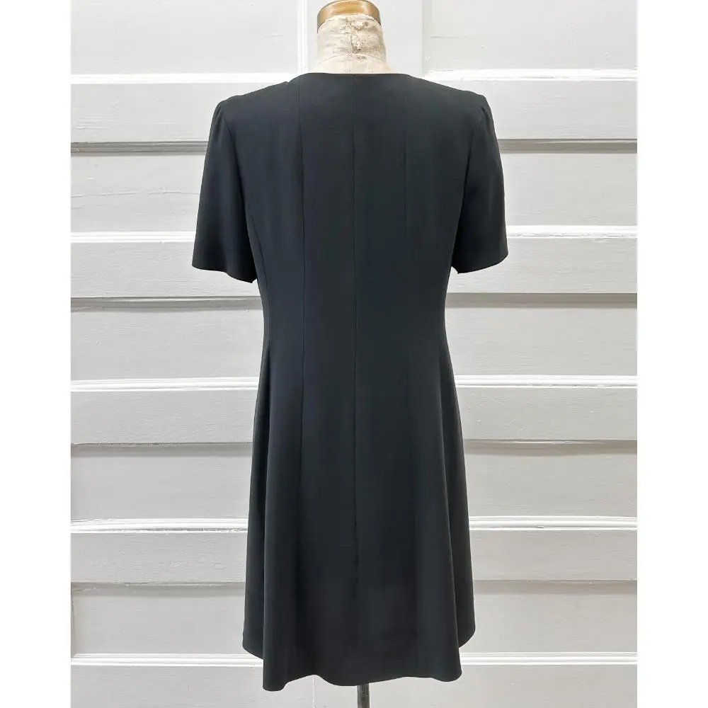 Chanel 2001 black silk mid length dress