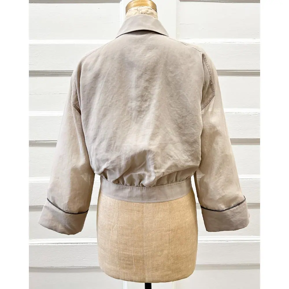 Brunello Cucinelli Monili embellished cotton jacket