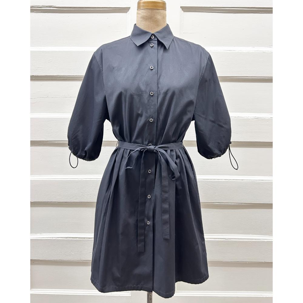 Prada black shirt dress w/ toggle sleeves