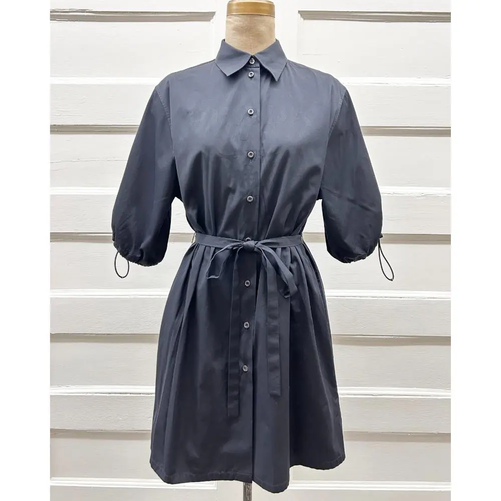 Prada black shirt dress w/ toggle sleeves