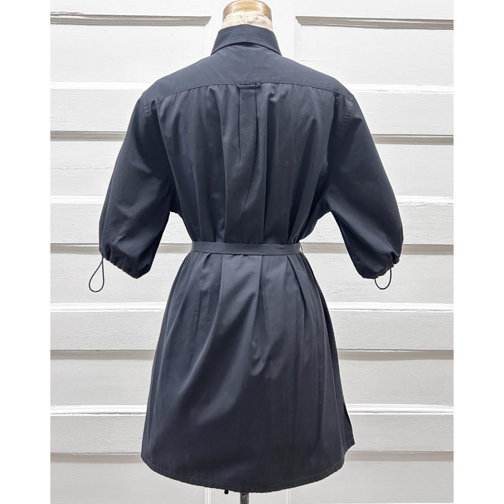 Prada black shirt dress w/ toggle sleeves