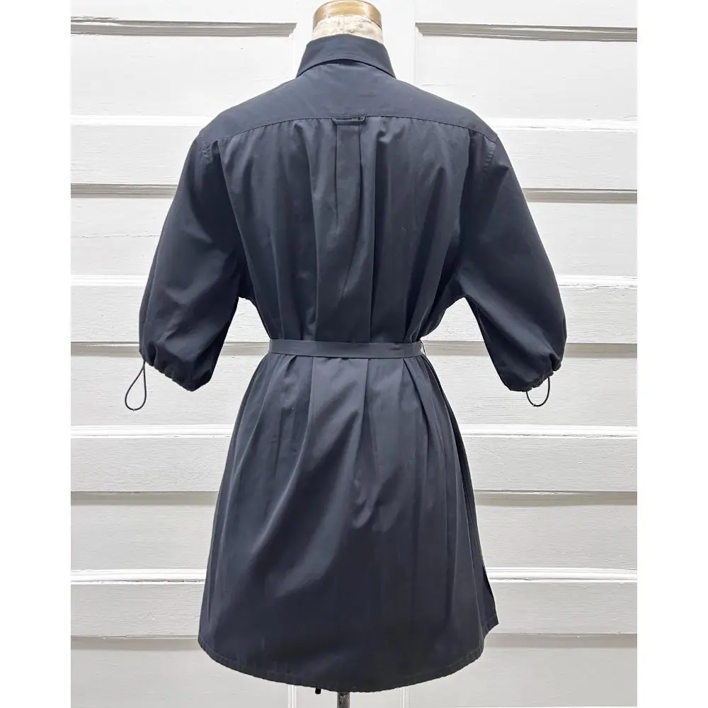 Prada black shirt dress w/ toggle sleeves