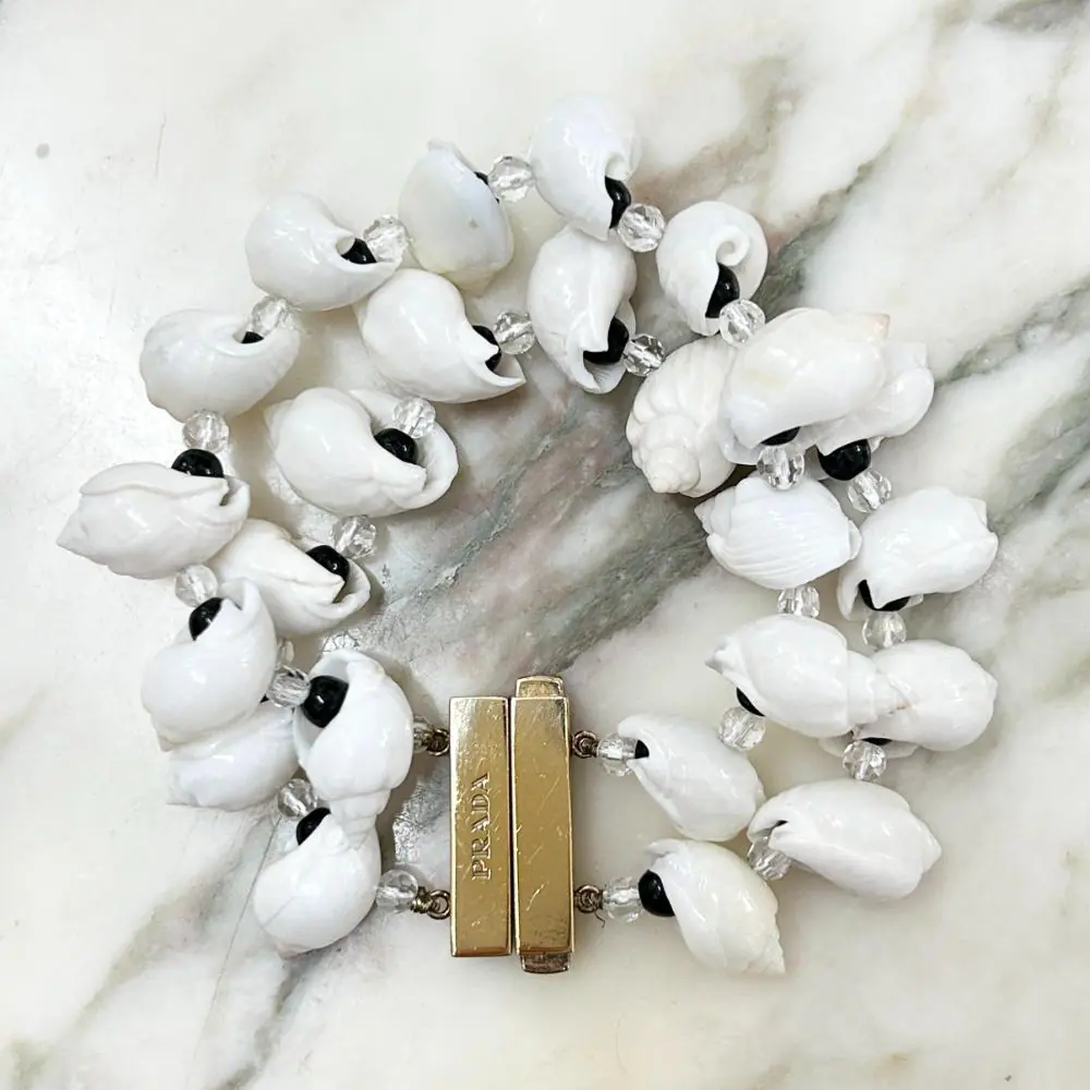 Prada shells and beads bracelet