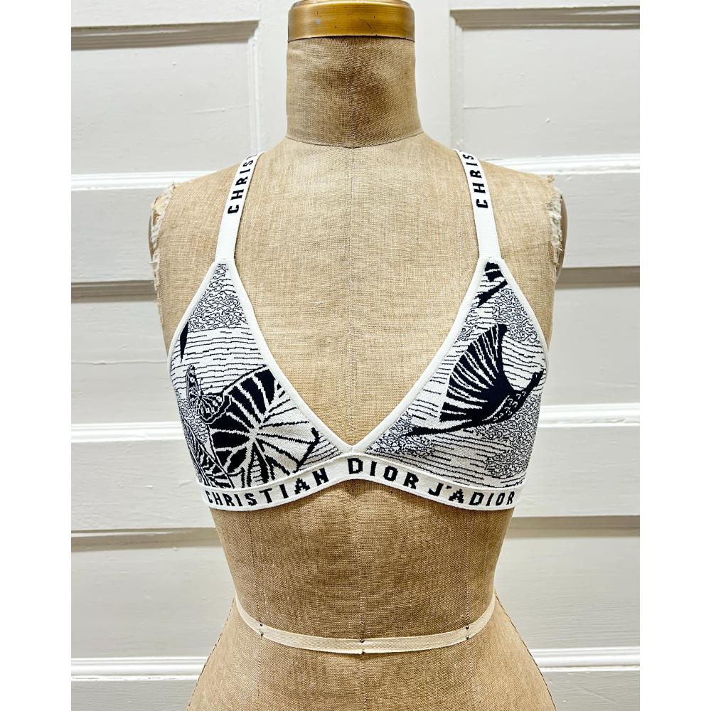 Dior J'Adior cream & navy bralette