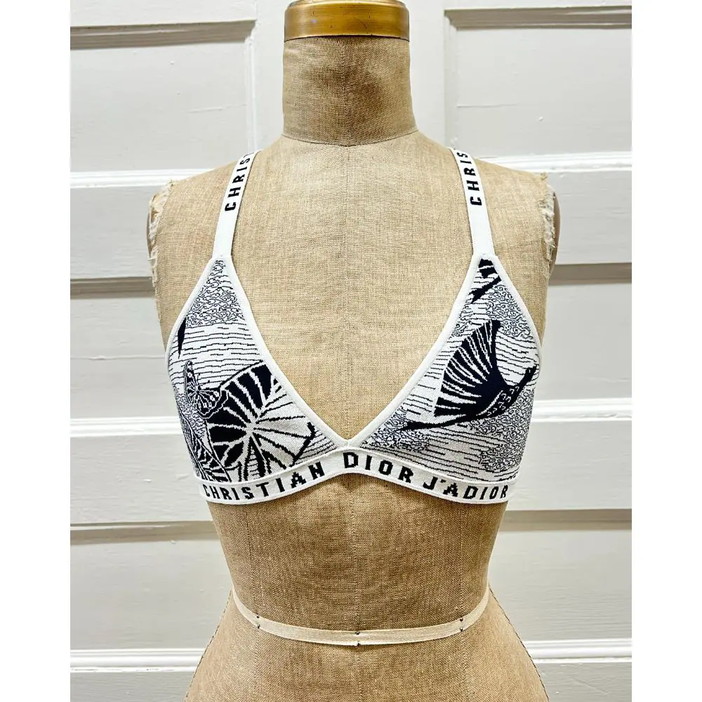 Dior J'Adior cream & navy bralette