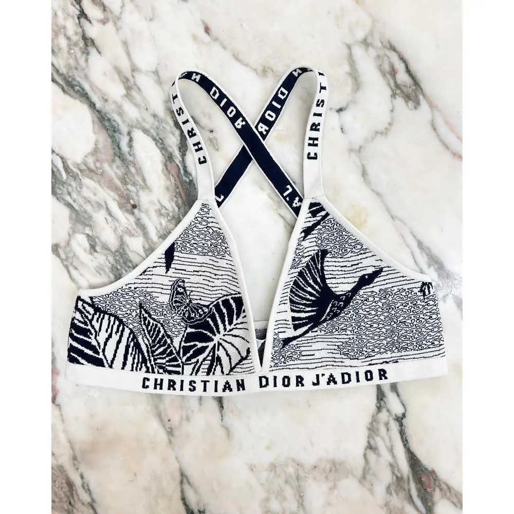 Dior J'Adior cream & navy bralette