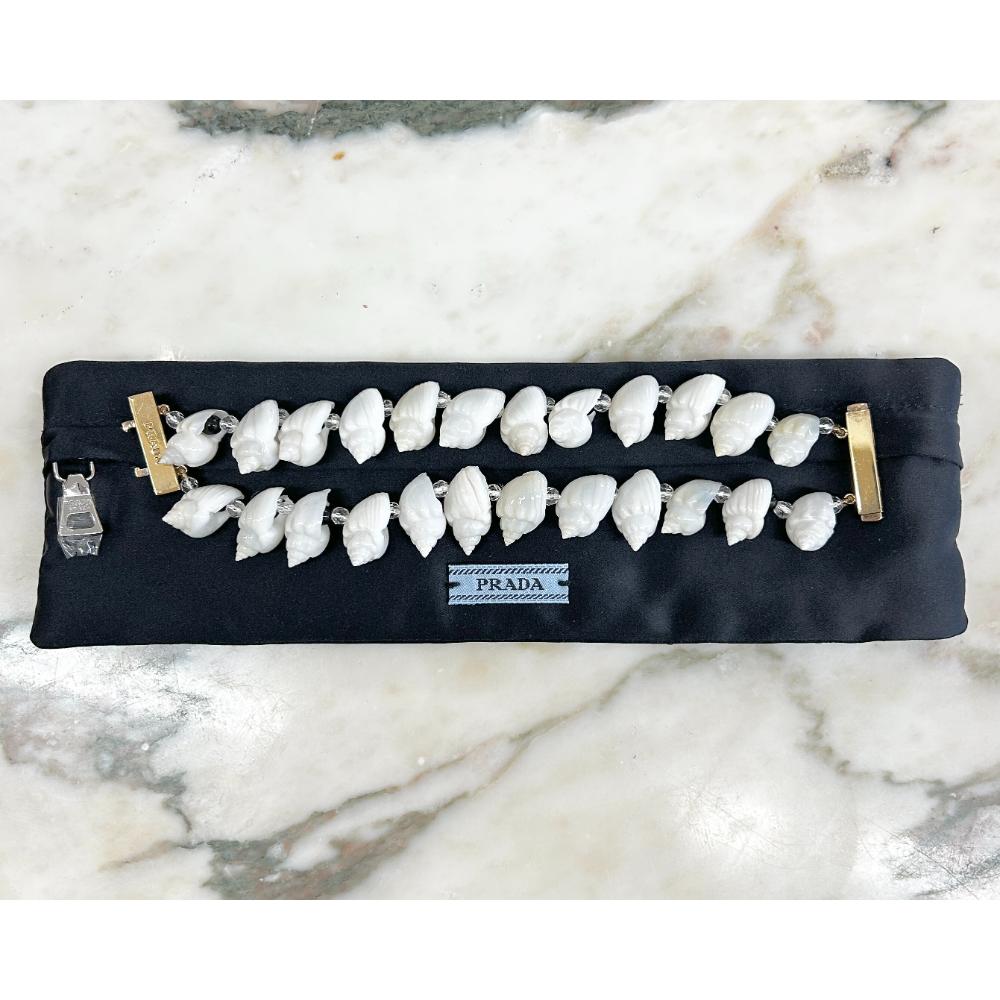 Prada shells and beads bracelet