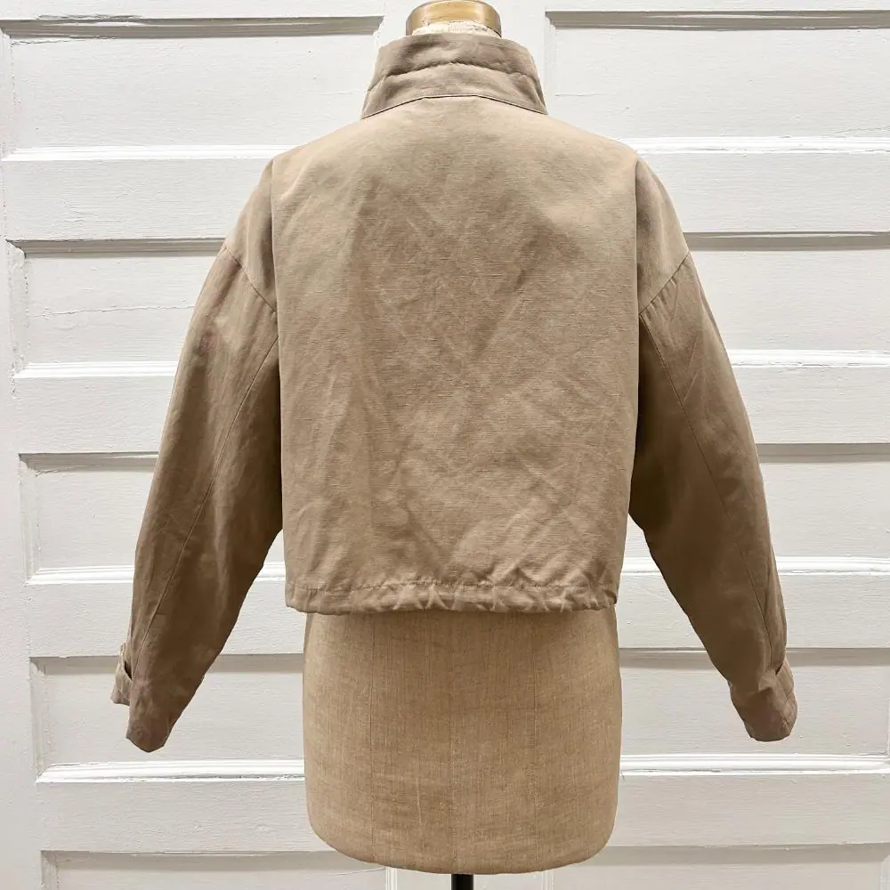 Prada Panama cotton/linen jacket in camel