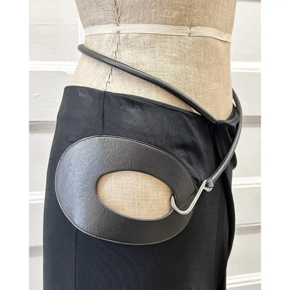 Tom Ford black wide leg slinky pants