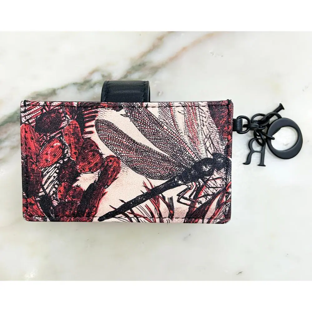 Dior Lady Dior gusseted printed card holder