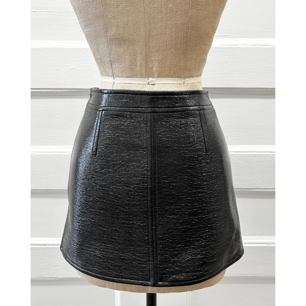 Courrèges black Reedition vinyl skirt