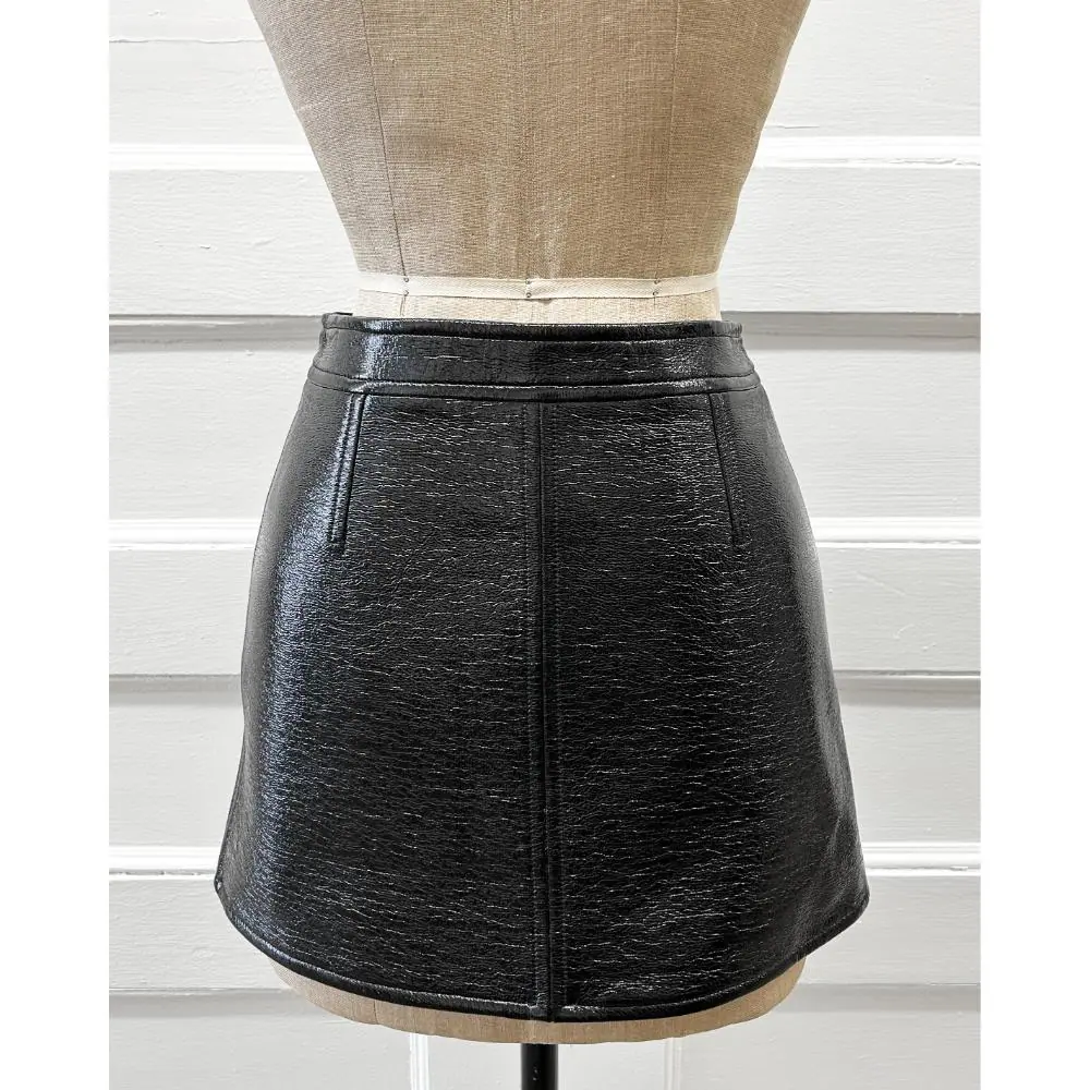 Courrèges black Reedition vinyl skirt