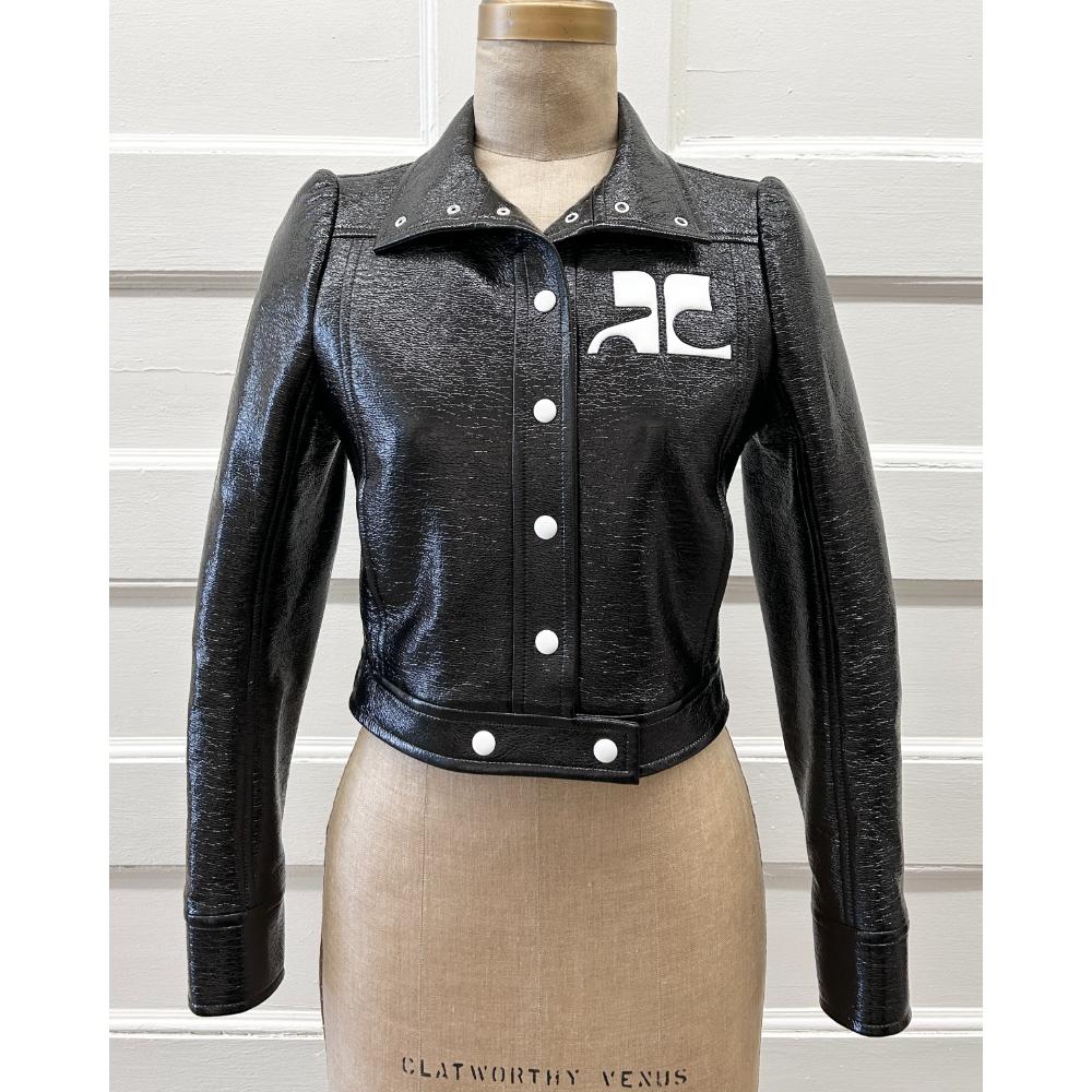Courrèges black Reedition vinyl jacket