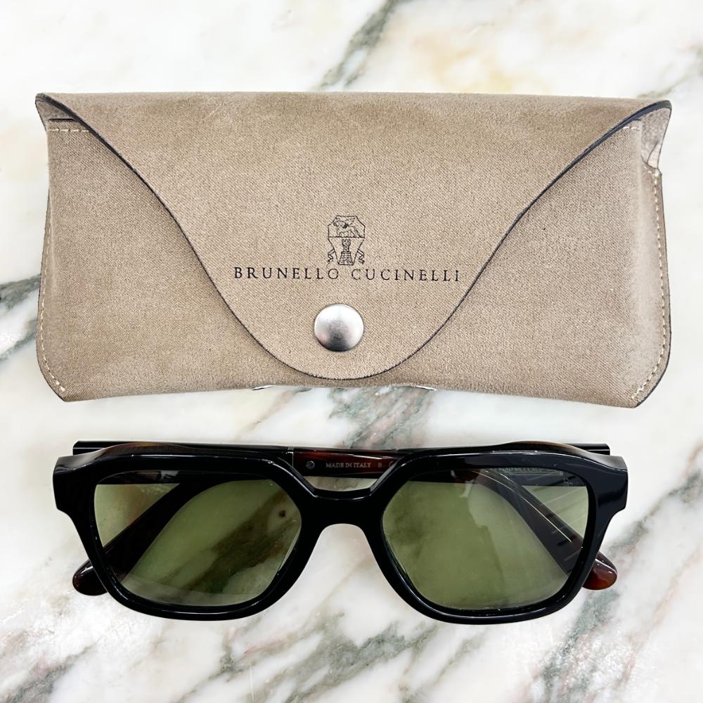Brunello Cucinelli BC4005S black & tortoise shell sunglasses