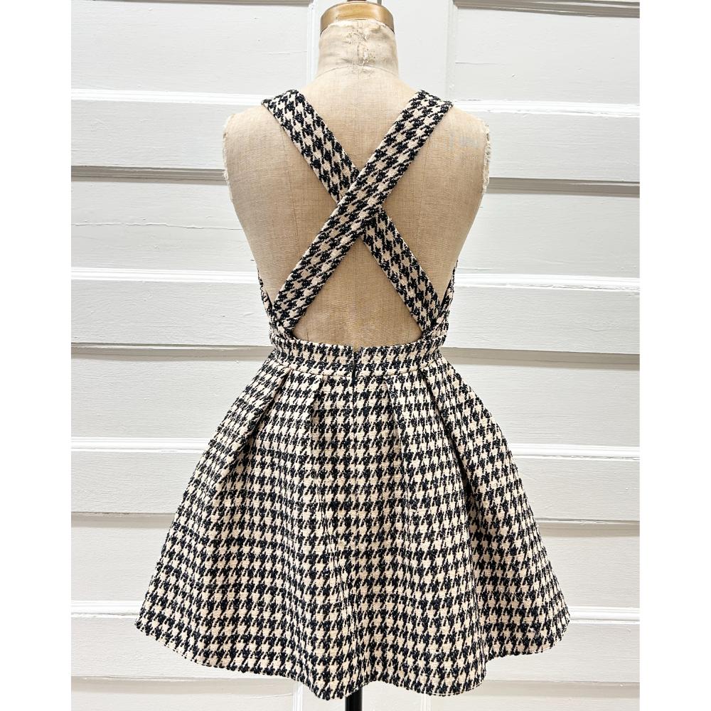 Dior 2020 tasar silk houndstooth mini dress