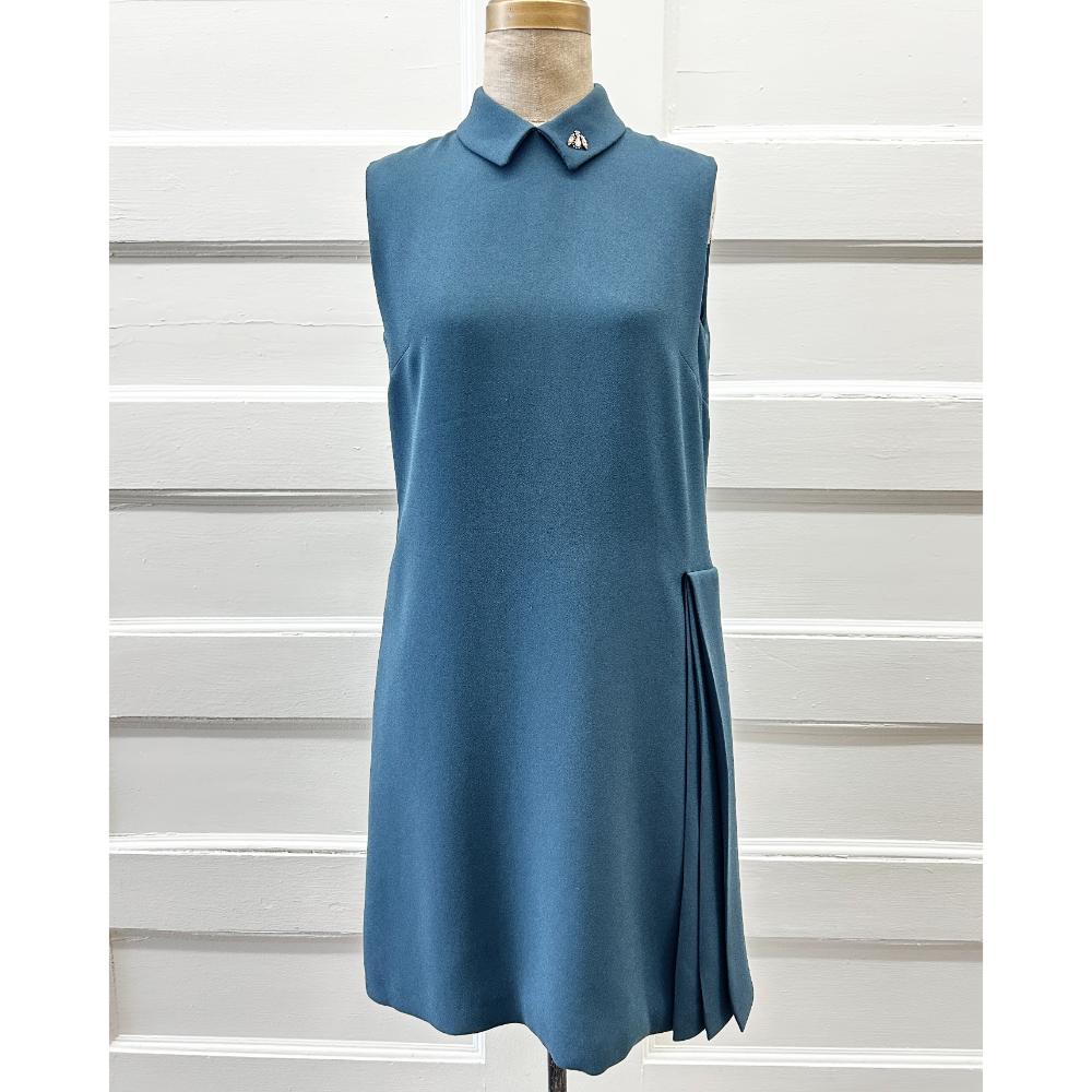 Dior sleeveless A-line dress w/ crystal bee