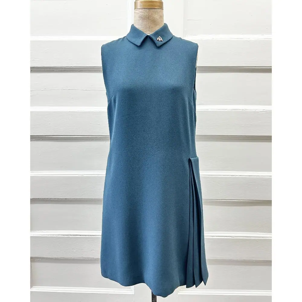 Dior sleeveless A-line dress w/ crystal bee