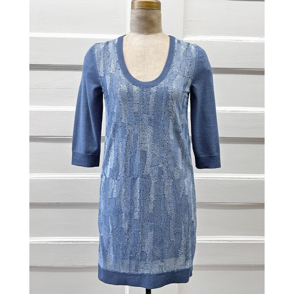 Louis Vuitton wool & silk sequin knit dress