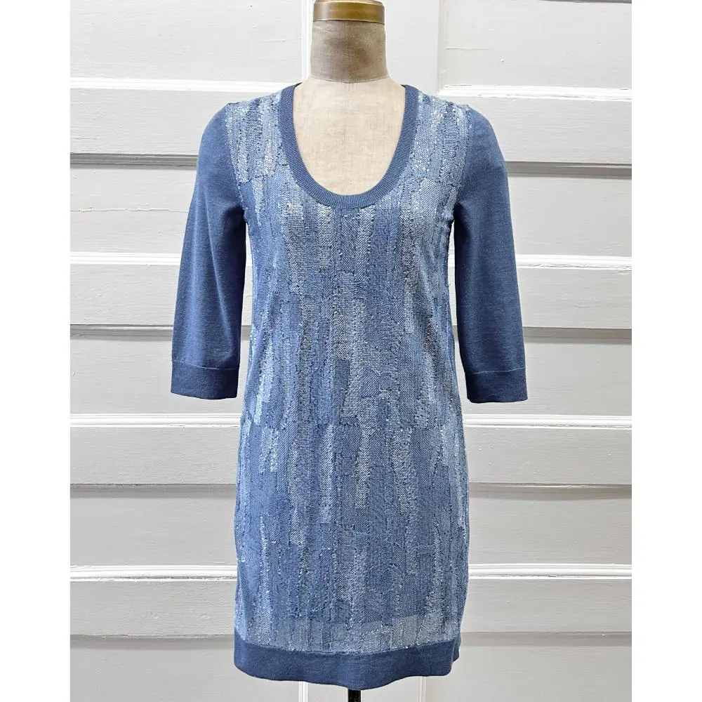 Louis Vuitton wool & silk sequin knit dress
