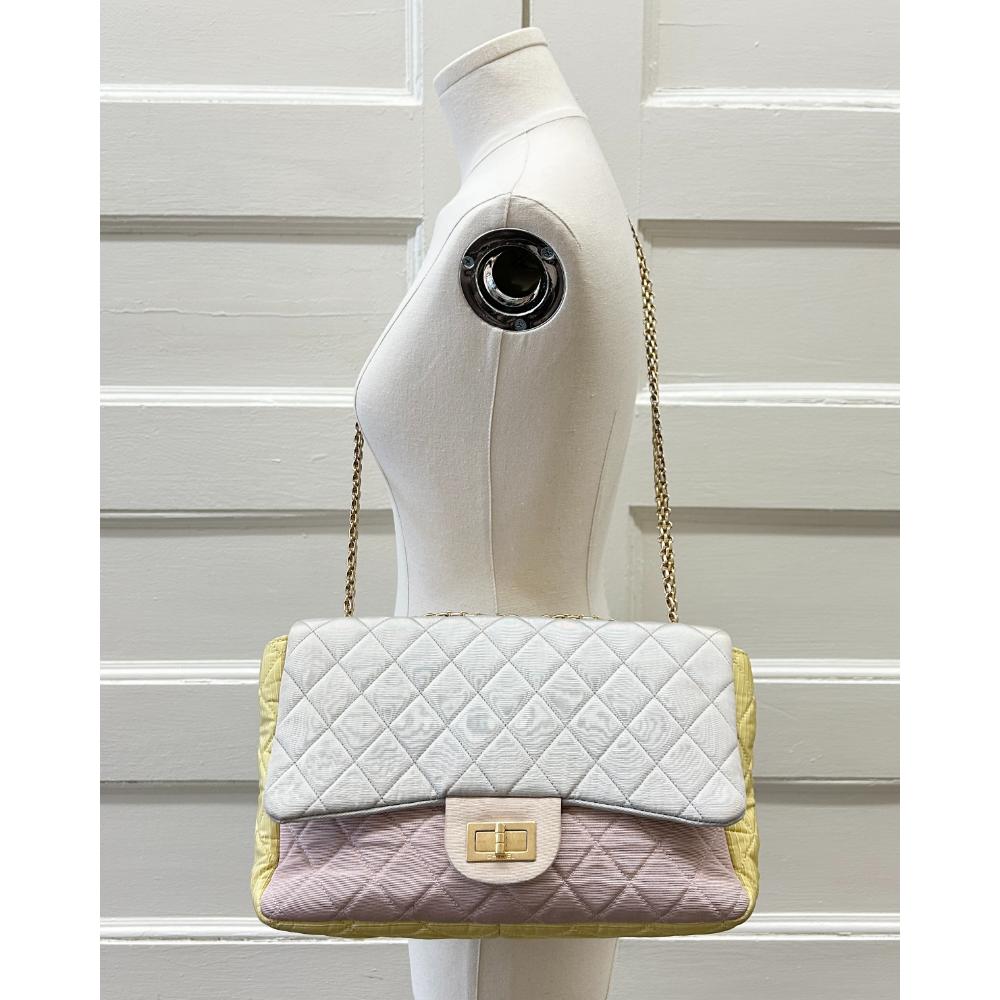 Chanel 2008 Reissue 2.55 bag in pastel silk grosgrain