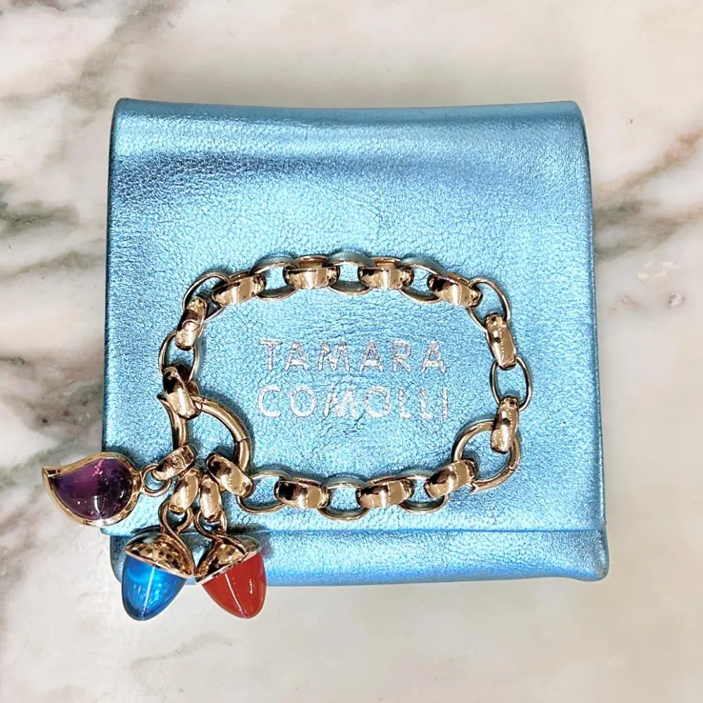 Tamara Comolli Signature 18K rose gold bracelet w/ Mikado charms