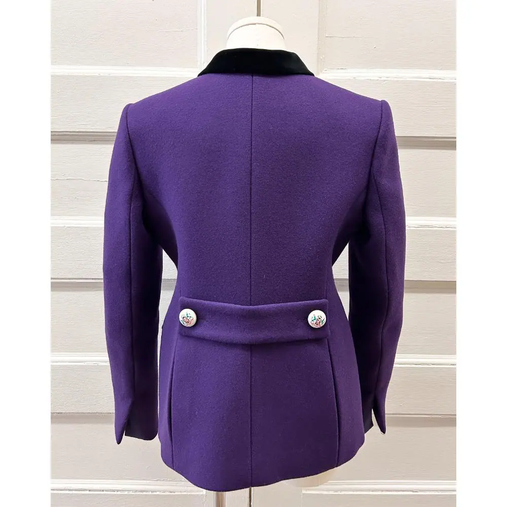 Balenciaga 2007 purple wool schoolboy blazer