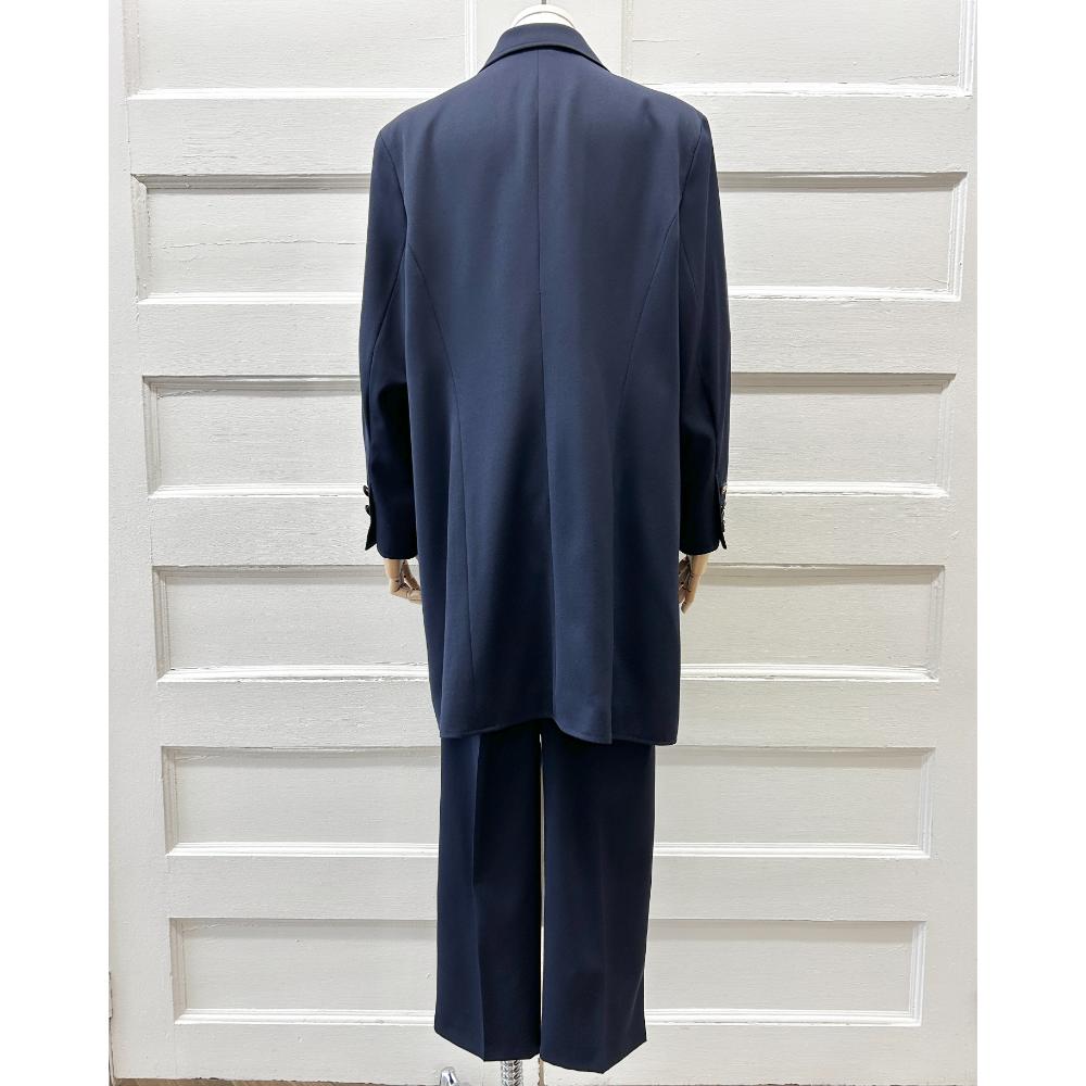 Chanel 1997 navy wool pant suit ~ Size 16/18