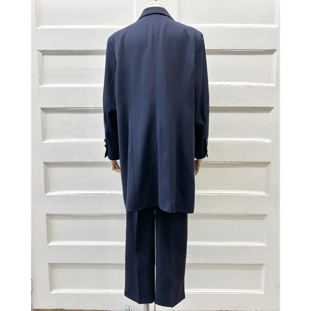 Chanel 1997 navy wool pant suit ~ Size 16/18