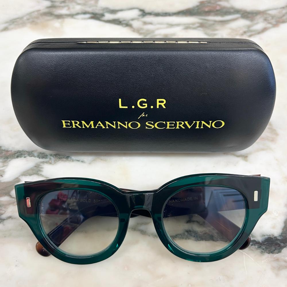L.G.R Turkam Bold green and tortoise shell sunglasses