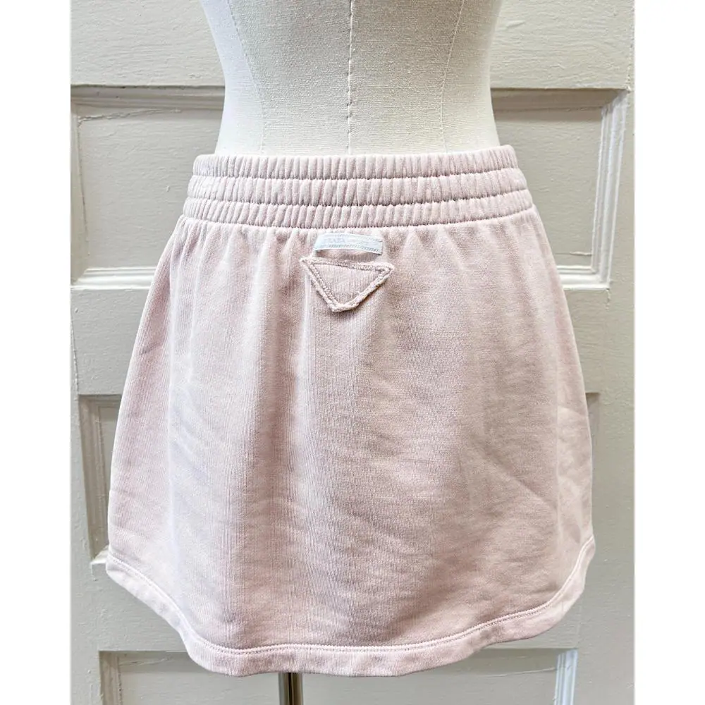 Prada baby pink terrycloth mini skirt ~ Size S
