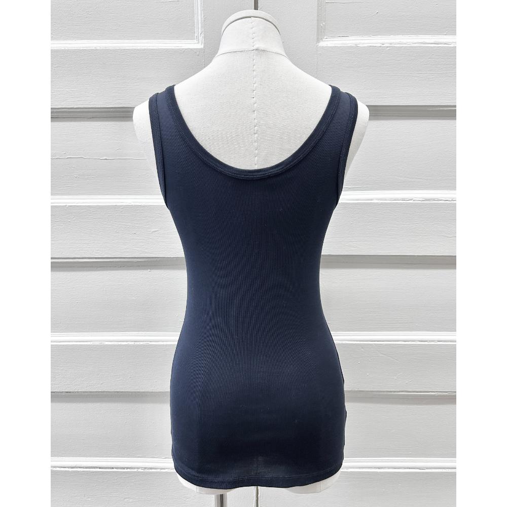Prada navy ribbed jersey tank top ~ Size 0/2