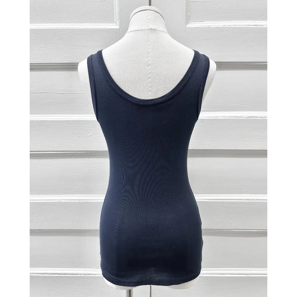 Prada navy ribbed jersey tank top ~ Size 0/2