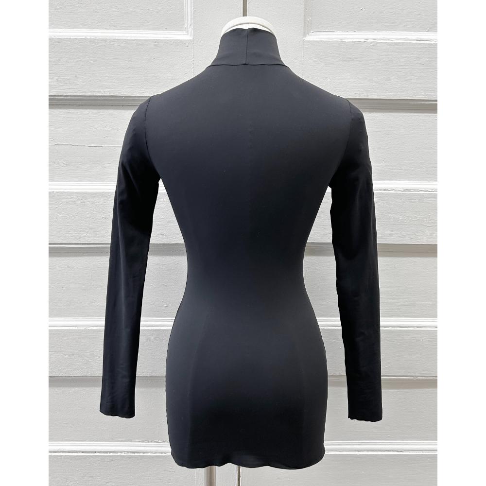 Prada black jersey turtleneck top ~ Size 0-4