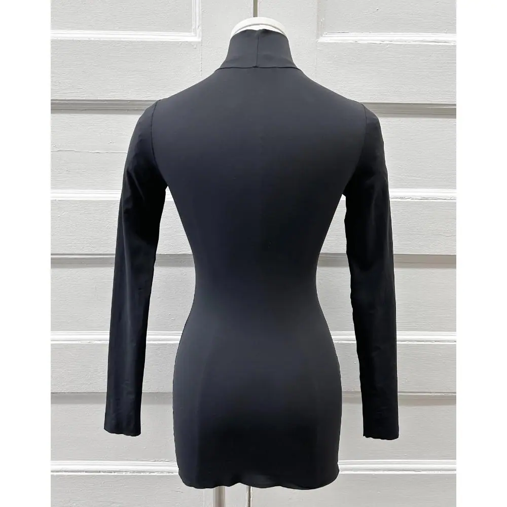 Prada black jersey turtleneck top ~ Size 0-4