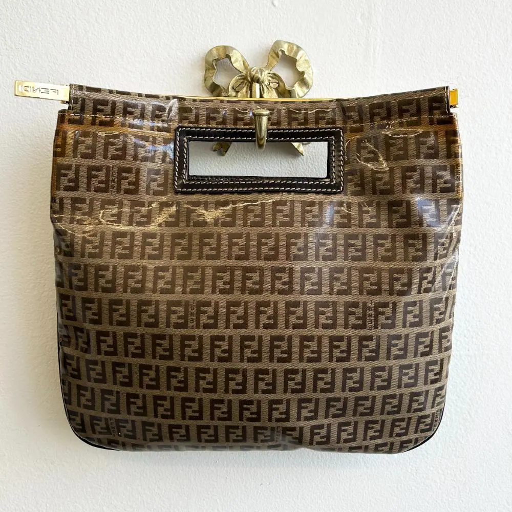 Fendi Zucchino coated canvas handbag
