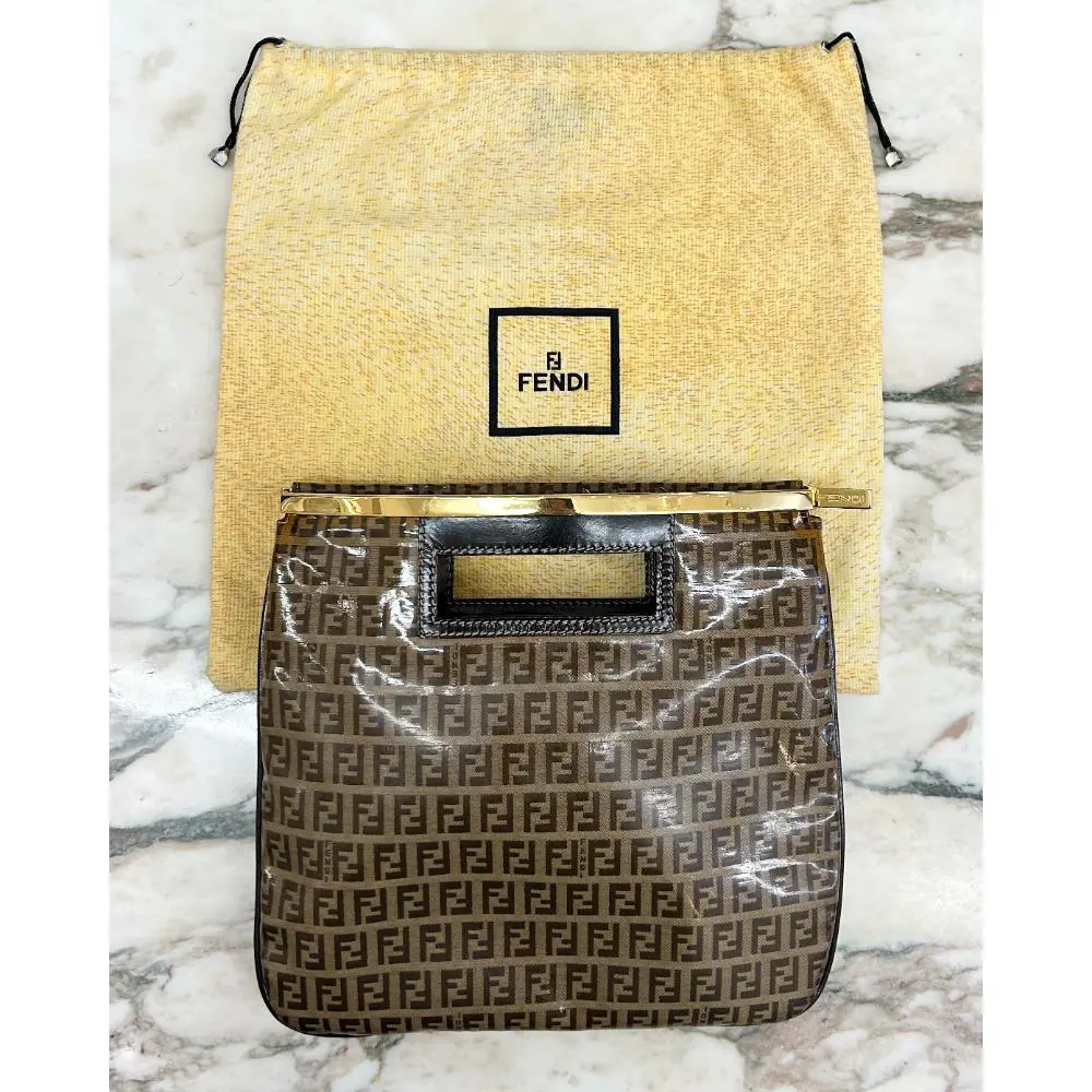 Fendi Zucchino coated canvas handbag