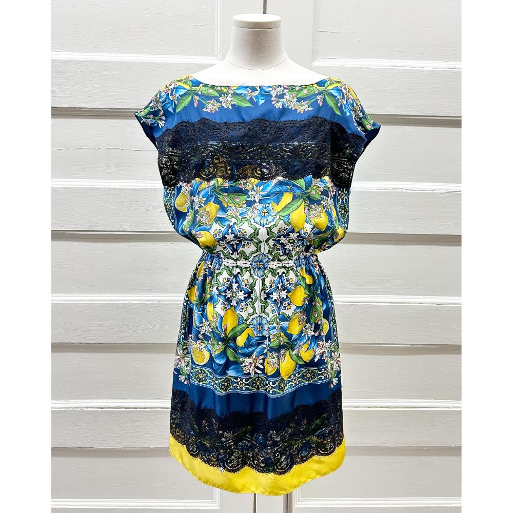Dolce & Gabbana silk Majolica & lemon print dress ~ Size 4