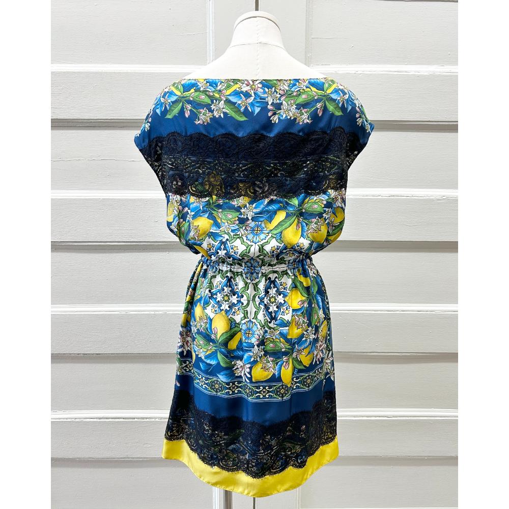 Dolce & Gabbana silk Majolica & lemon print dress ~ Size 4