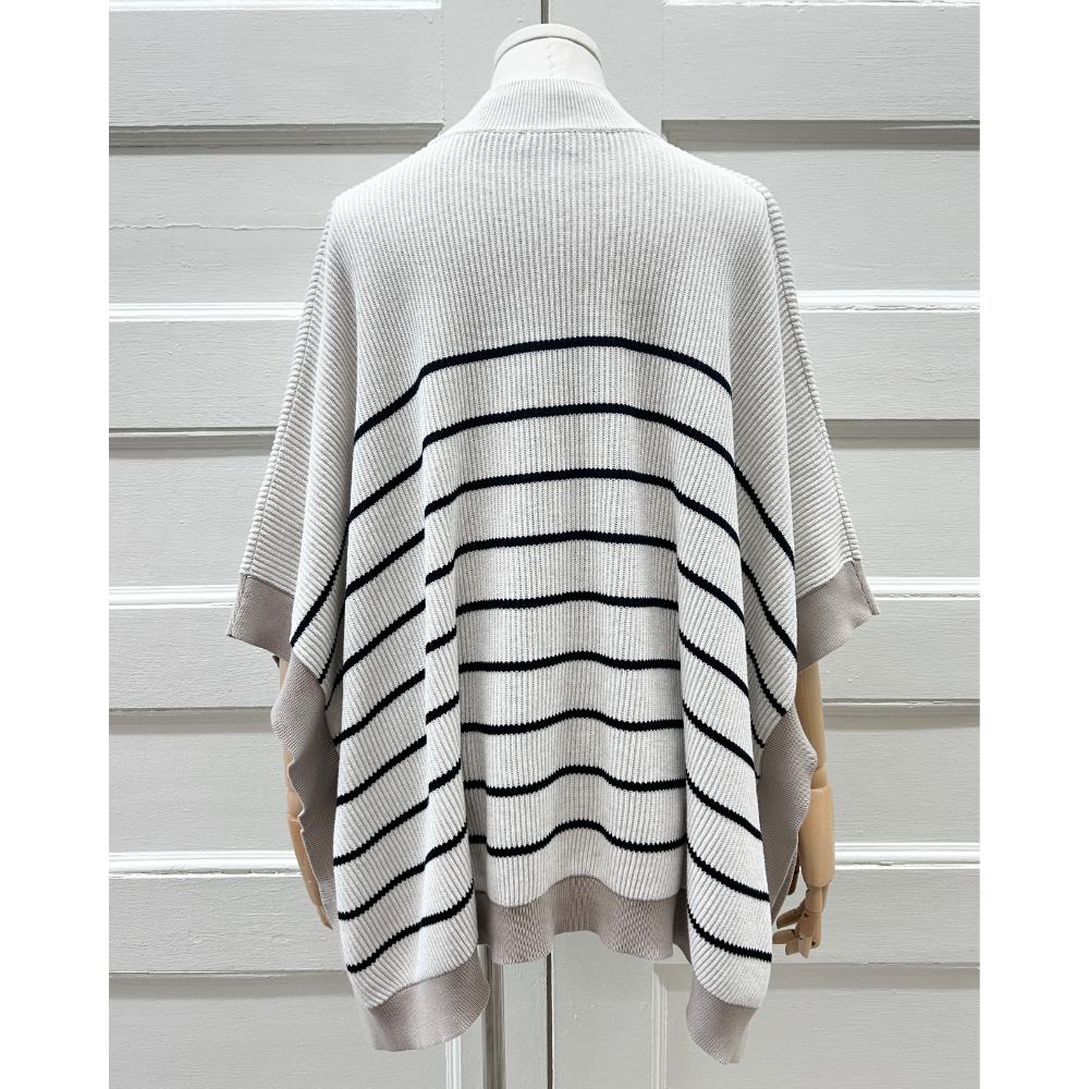 Brunello Cucinelli cotton striped knit sweater ~ Fits most sizes