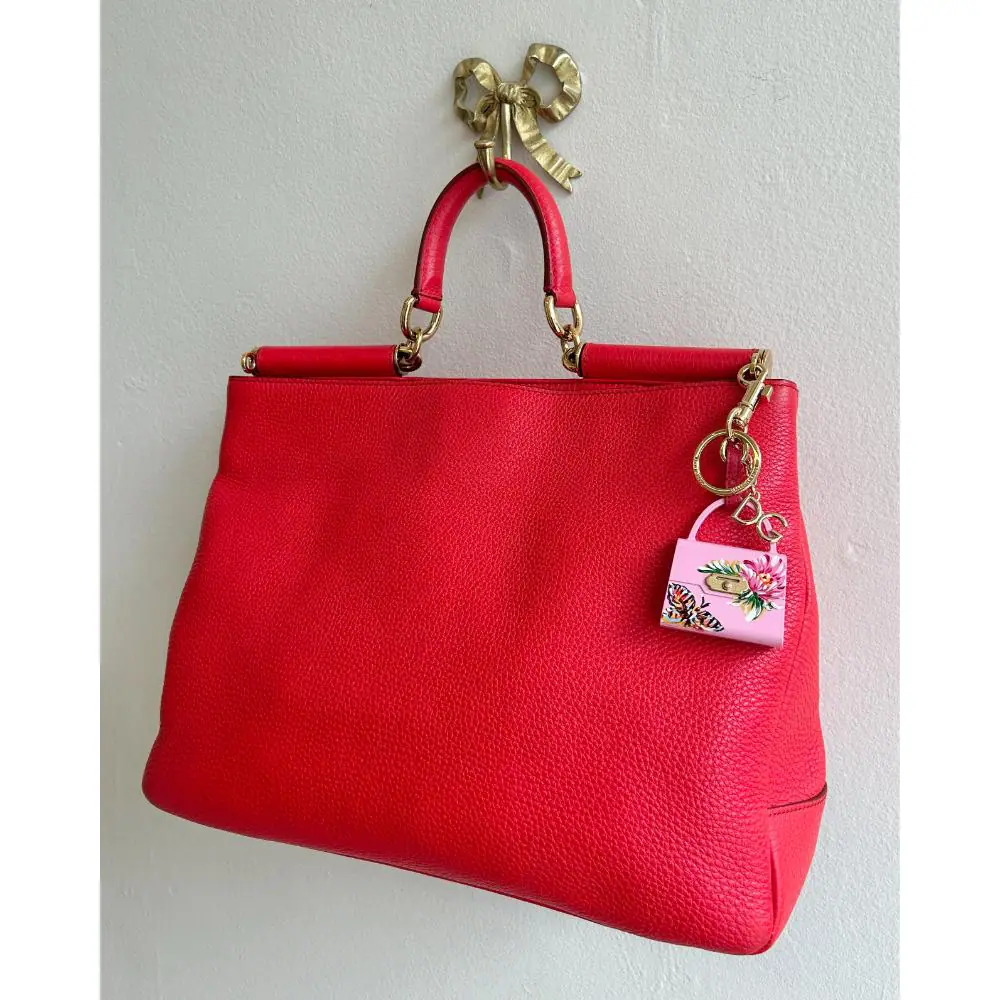 Dolce & Gabbana pink painted Miss Sicily bag charm