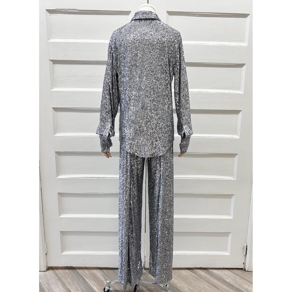 Tom Ford silver sequin 2-piece set ~ Size 4
